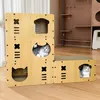 Heikoeco® Katzenhaus-Kratzbrett Hochwertige Wellpappe mit Produktbild-Vorschau 2