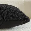 2er Set Kissenbezüge Teddywolle Faux Pelz 60x60 cm Schwarz Produktbild-Vorschau 4