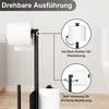 Stojanový držák na toaletní papír s WC štětkou a skleněnou Náhled obrázku produktu 4
