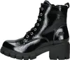 A single black patent leather boot is shown against a white background. Produktbild-Vorschau