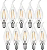 10 x LED Filament Kerze Windstoß 2W wie 25W klar E14 220lm Produktbild-Vorschau 3