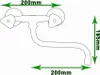 A diagram of a wall-mounted faucet with dimensions indicated. Podgląd zdjęcia produktu