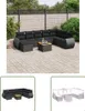 The Living Store 9-tlg. Garten-Sofagarnitur mit Kissen Produktbild-Vorschau 1