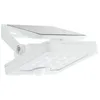 A white solar outdoor wall light with a motion sensor, shown from a side angle against a white background. Produktbild-Vorschau