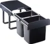 Ekotech EKKO.20 poubelle noire 2x16L pour armoire 40 cm Voir les images du produit 1