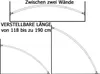 ALU AUSZIEHBAR Oval Winkelstange + 2 Schrägwand Adapter Produktbild-Vorschau 1