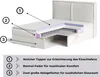 Cutaway view of a boxspring bed showing its internal structure and features. Produktbild-Vorschau