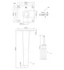 Metallfuß aus Stahl 25 cm gerade Sofafuß Schrankfuße Produktbild-Vorschau 2