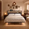 Letto imbottito BEALIFE, 140x200 cm, con testiera, spazio Anteprima dell’immagine prodotto 10