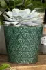 Blumentopf aus Keramik, grün, dekorativ, 13,5 x 13 cm Produktbild-Vorschau 3