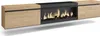 A modern, wall-mounted TV cabinet with a built-in electric fireplace. Anteprima dell’immagine prodotto