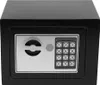 A black safe with a digital keypad and a circular lock mechanism on a light gray background. Anteprima dell’immagine prodotto