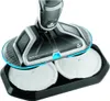 Close-up view of a BISSELL SpinWave Cordless floor cleaner with its cleaning pads in a black tray. Produktbild-Vorschau