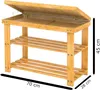 Praktische Schuhschrank aus hellem Holz für 6 Paar Schuhe – Produktbild-Vorschau 4
