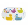 A white oval mat with cartoon ducks and flowers. Produktbild-Vorschau