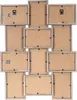 A collage of empty picture frames arranged in a grid. Produktbild-Vorschau