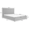 BEAUTYSOFA | Polsterbett MELVIO 160 × 200 cm Velvet Grau, Produktbild-Vorschau 7
