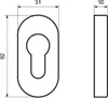 Alpertec Rosettengarnitur 60 x 30 mm Produktbild-Vorschau 4
