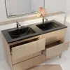 Meuble de salle de bains 120 cm 6 Tiroirs Chêne Clair + Voir les images du produit 3