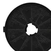 A round, black charcoal filter for a kitchen hood. Produktbild-Vorschau