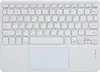 A top-down view of a white wireless Bluetooth keyboard with a built-in touchpad. Náhľad obrázku produktu