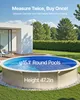 Revêtement de piscine rond VEVOR, diamètre 460x120 cm, Voir les images du produit 3