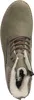 Top-down view of a green boot with fur lining. Produktbild-Vorschau