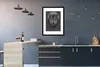 MuchoWow® Gerahmtes Poster Wolf - Mond - Tiere - Dunkelheit Produktbild-Vorschau 5