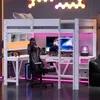 Lit superposé Flieks 90 x 200 cm avec bureau et tiroir, lit Voir les images du produit 1