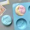 GKA 4er 3D Silikon Form Sonne und Mond Gießform Kerzen Produktbild-Vorschau 2