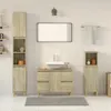 vidaXL 3-tlg. Badmöbel-Set Sonoma-Eiche Holzwerkstoff Produktbild-Vorschau 2