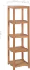 vidaXL Mensola da bagno con 4 ripiani in legno massiccio Anteprima dell’immagine prodotto 5
