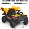 Detský traktor COSTWAY 12 V s elektrickou zadnou lopatou, Náhľad obrázku produktu 5