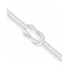 A close-up shot of a white cable tied in a knot. Produktbild-Vorschau