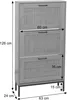 A diagram of a shoe cabinet with dimensions. Anteprima dell’immagine prodotto