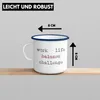 Trendation - Work Life Challange Emaille Tasse mit Spruch Produktbild-Vorschau 3