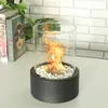 Bioethanol Tischkamin, Tischfeuer mit dekorativen Steinen, Produktbild-Vorschau 3