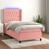 The Living Store Boxspringbett mit Matratze & LED Rosa Produktbild-Vorschau 1