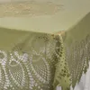 Tischdecke abwaschbar Häkelspitze Amira rund grün Ø 152cm Produktbild-Vorschau 6