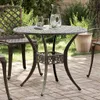Gartentisch Bronzen Ø90x75 cm Aluminiumguss Produktbild-Vorschau 2