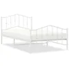 A white metal bed frame with a mattress. Produktbild-Vorschau