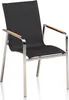 Kettler Edelstahl Diamond Stapelsessel Garten Teak Armlehne Produktbild-Vorschau 1
