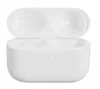 An open white charging case for wireless earbuds, shown from the front. Produktbild-Vorschau