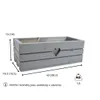 Dřevěný truhlík z masivu srdce- šedý 40 cm Náhled obrázku produktu 3