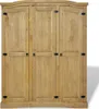 vidaXL Kleiderschrank Mexiko-Stil Kiefernholz 3 Türen Produktbild-Vorschau 8