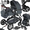 tectake® Kombi-Kinderwagen Mats 2 in 1, klappbar, mit Produktbild-Vorschau 1