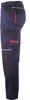A side view of navy blue work pants with black and red accents. Produktbild-Vorschau