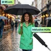 Kompakter Automatik-Regenschirm in Schwarz - Ø 95cm - Produktbild-Vorschau 4