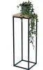DanDiBo Flower Stool Metal Wood Black Angular 70 cm Flower Náhled obrázku produktu 1