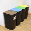 Odpadkový koš černý set 4x50 l pro třídění odpadu barevné Náhled obrázku produktu 5